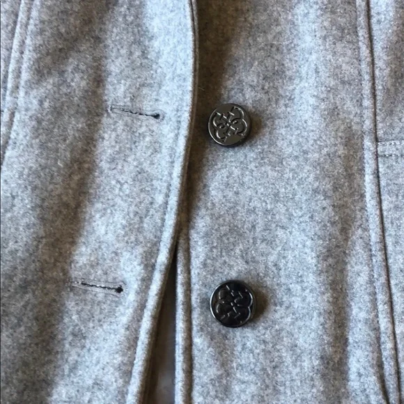 Guess peplum pea coat gray used like new size S - Picture 6 of 8